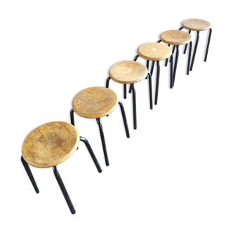 Set six vintage stools