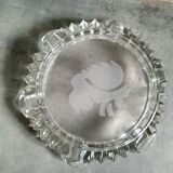 Set of three glass ashtrays