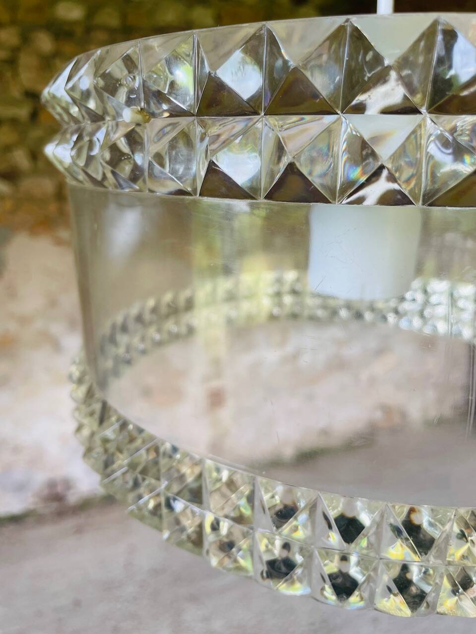 Vintage plexiglass pendant light, circa 1970s