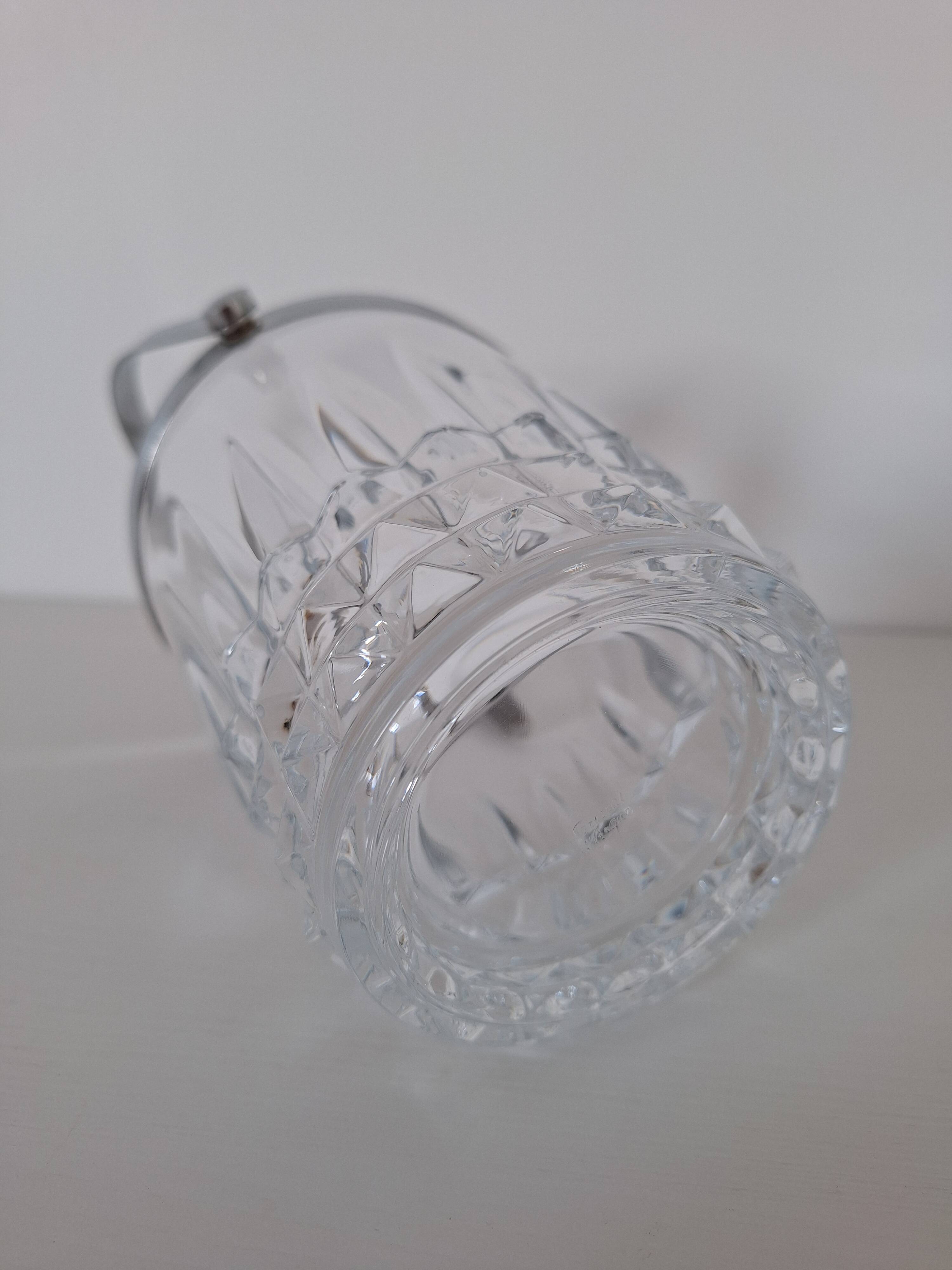 Seau à glaçon en cristal d'Arques vintage