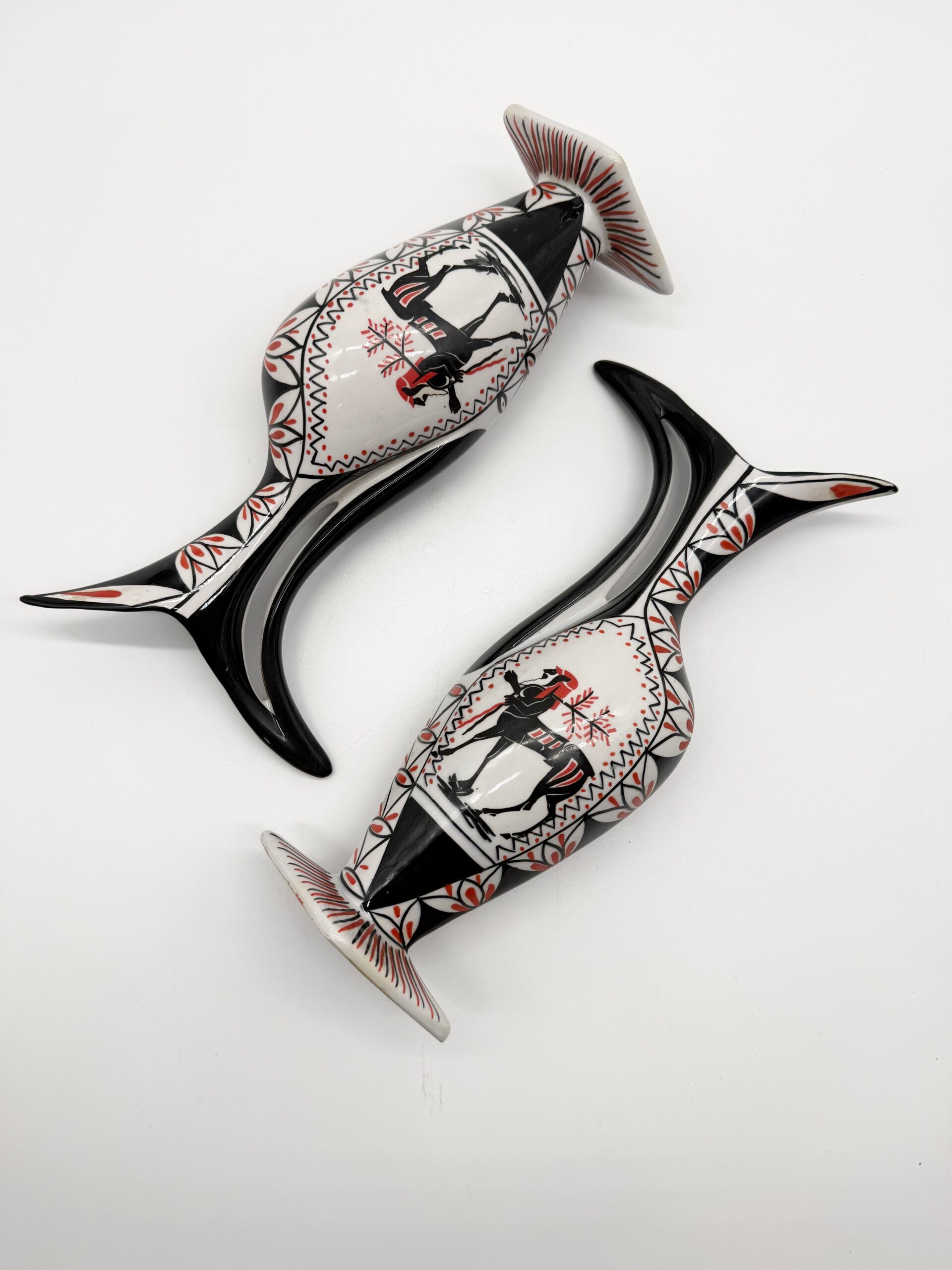 Pair of "zoomorphic" vases – ceramic, Italy, 1960s