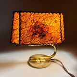 1930s Brass & Parchment Table Lamp