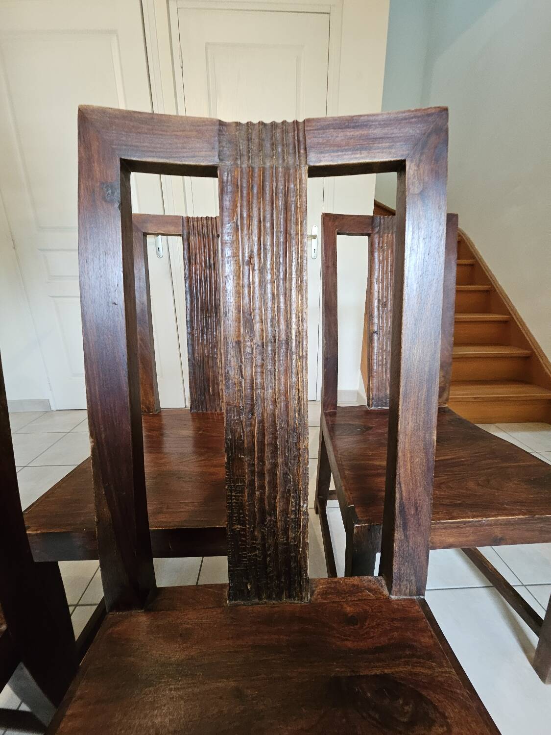 4 solid rosewood chairs