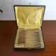 12 dessert spoons Apollo silver metal 1920 in case