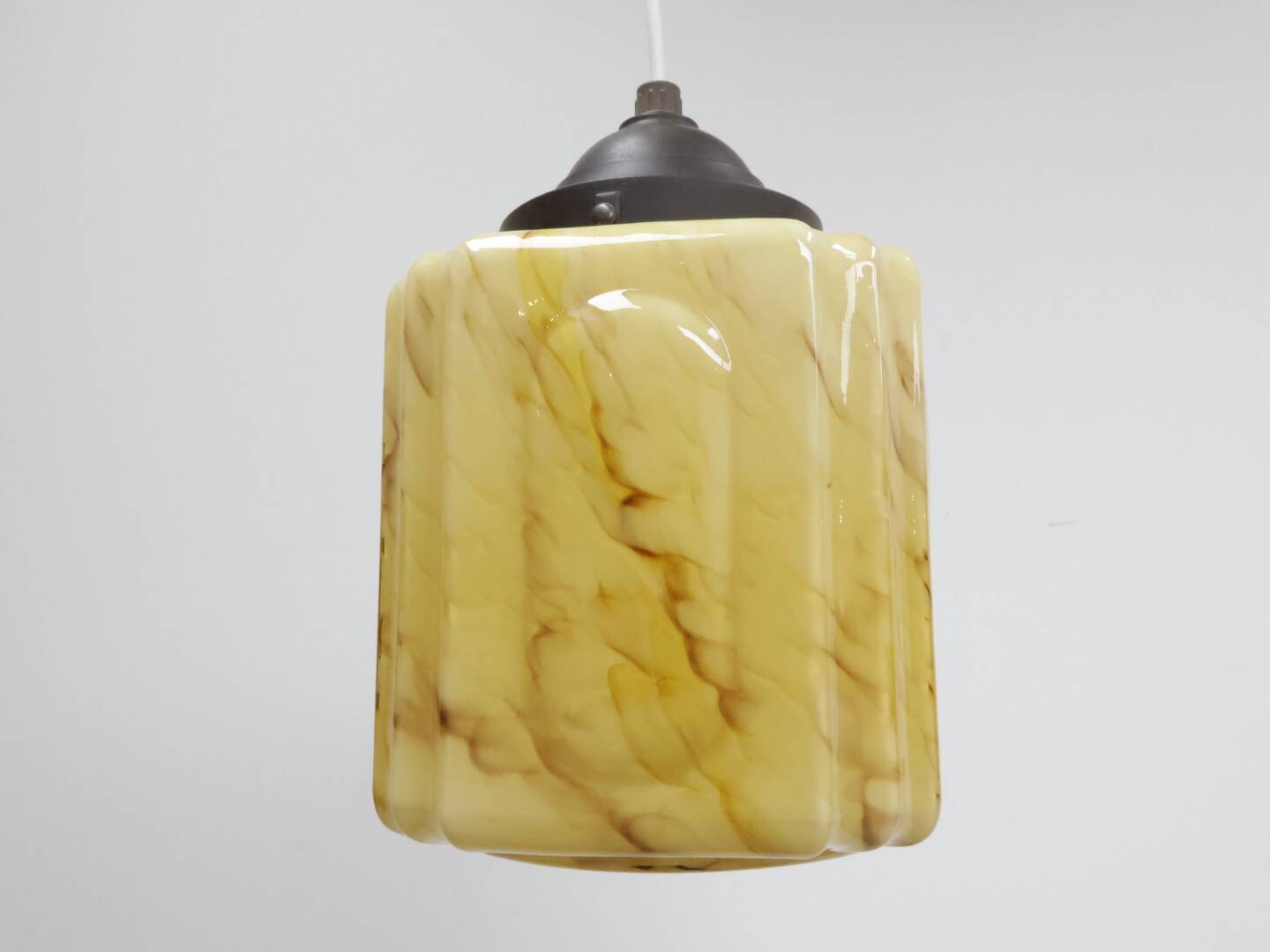 Lustre art déco en verre marbré