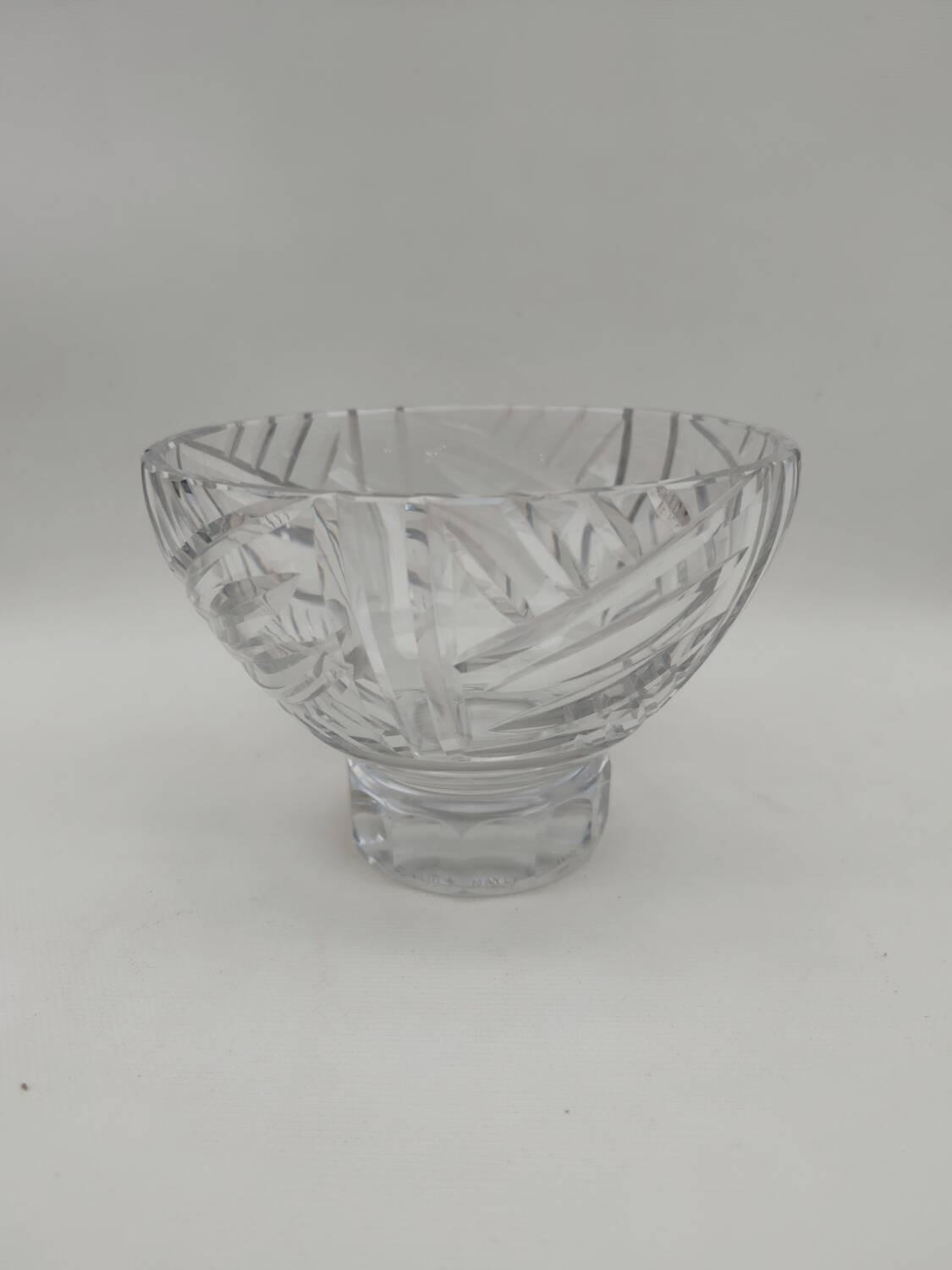 Daum Nancy crystal cup, cross of Lorraine.