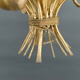Gilded candlestick with ears of wheat, Hollywood Regency, circa 1960