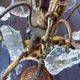 Antique gilded bronze and crystal chandelier with 5 lights / working condition l. gau?