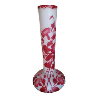 Art nouveau pantin's crystal vase
