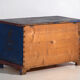 Antique navy blue trunk with floral details (c.1920) #94
