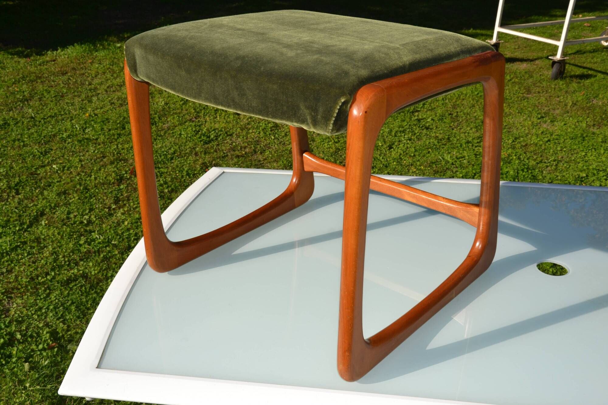 Scandinavian "sledge" chair in teak by Baumann