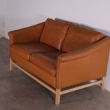Danish cognac leather sofa