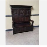 Antique impressive Neo-Gothic chest bench