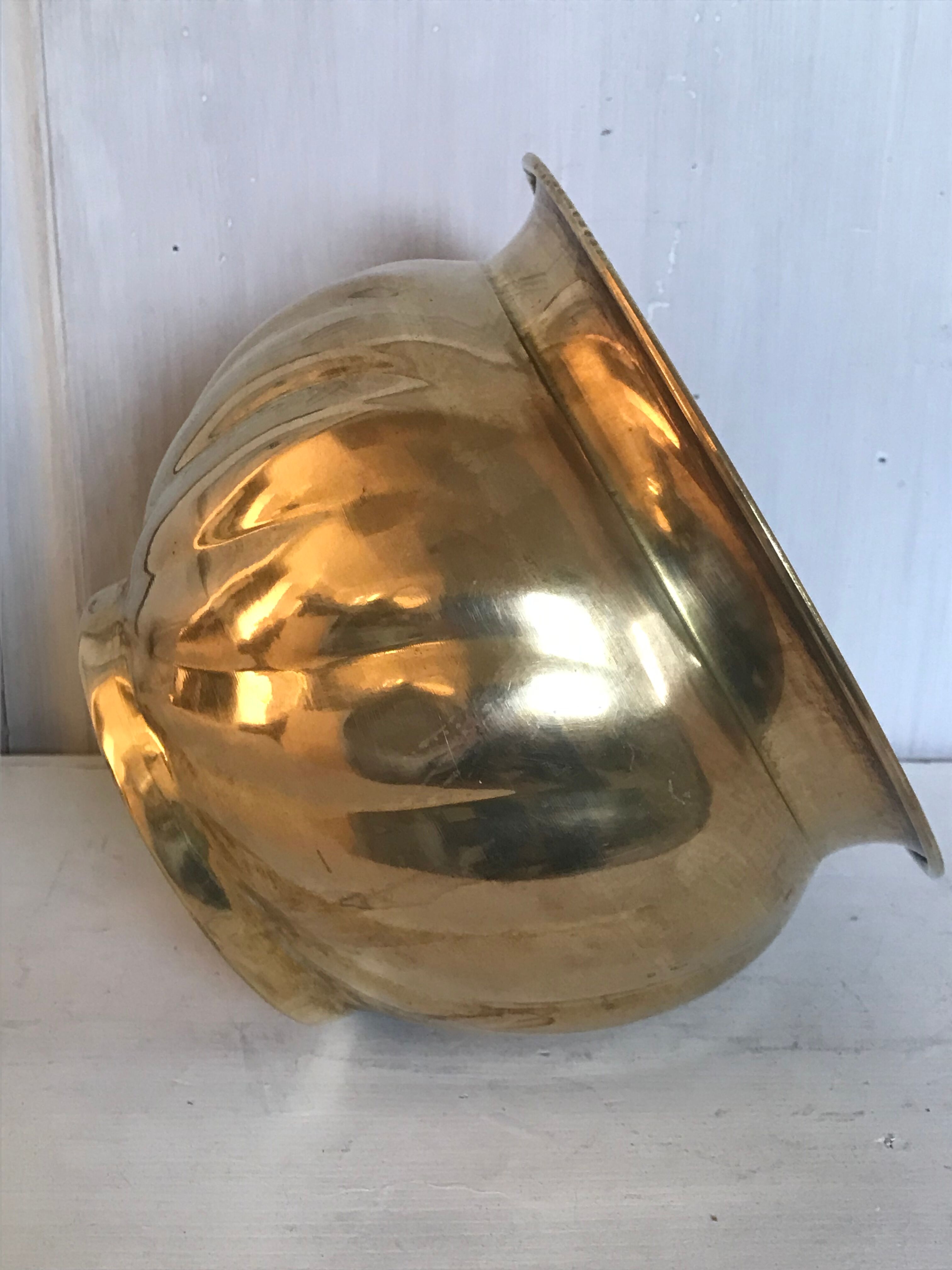 Vintage brass pot cover