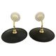 Set of two new electrified anthracite enamelled sheet wall lamps