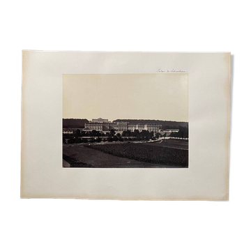 Photo Palais de Schoenbrunn XIXe albumine carton contrecollé