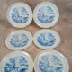 Lot de 6 assiettes Arcopal motif Chasse à courre