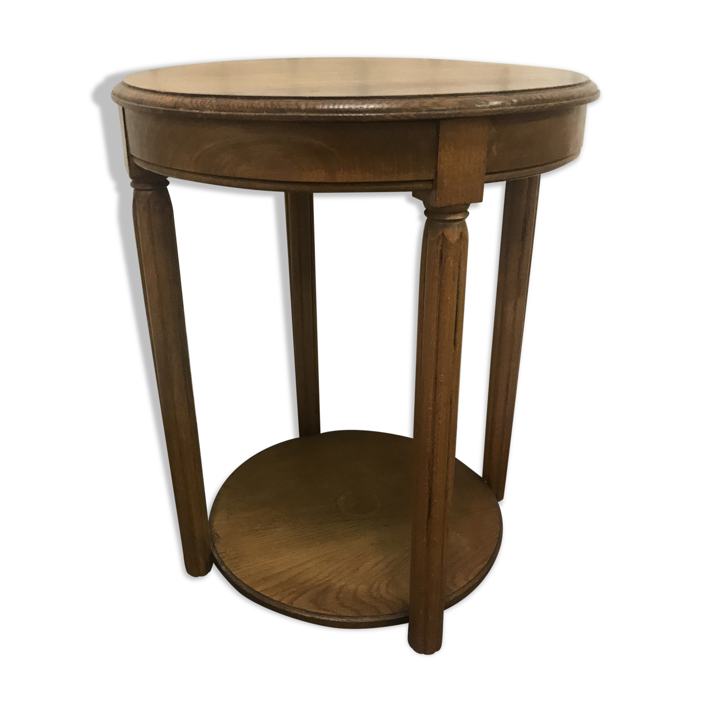 Small pedestal piece of light wooden sofa