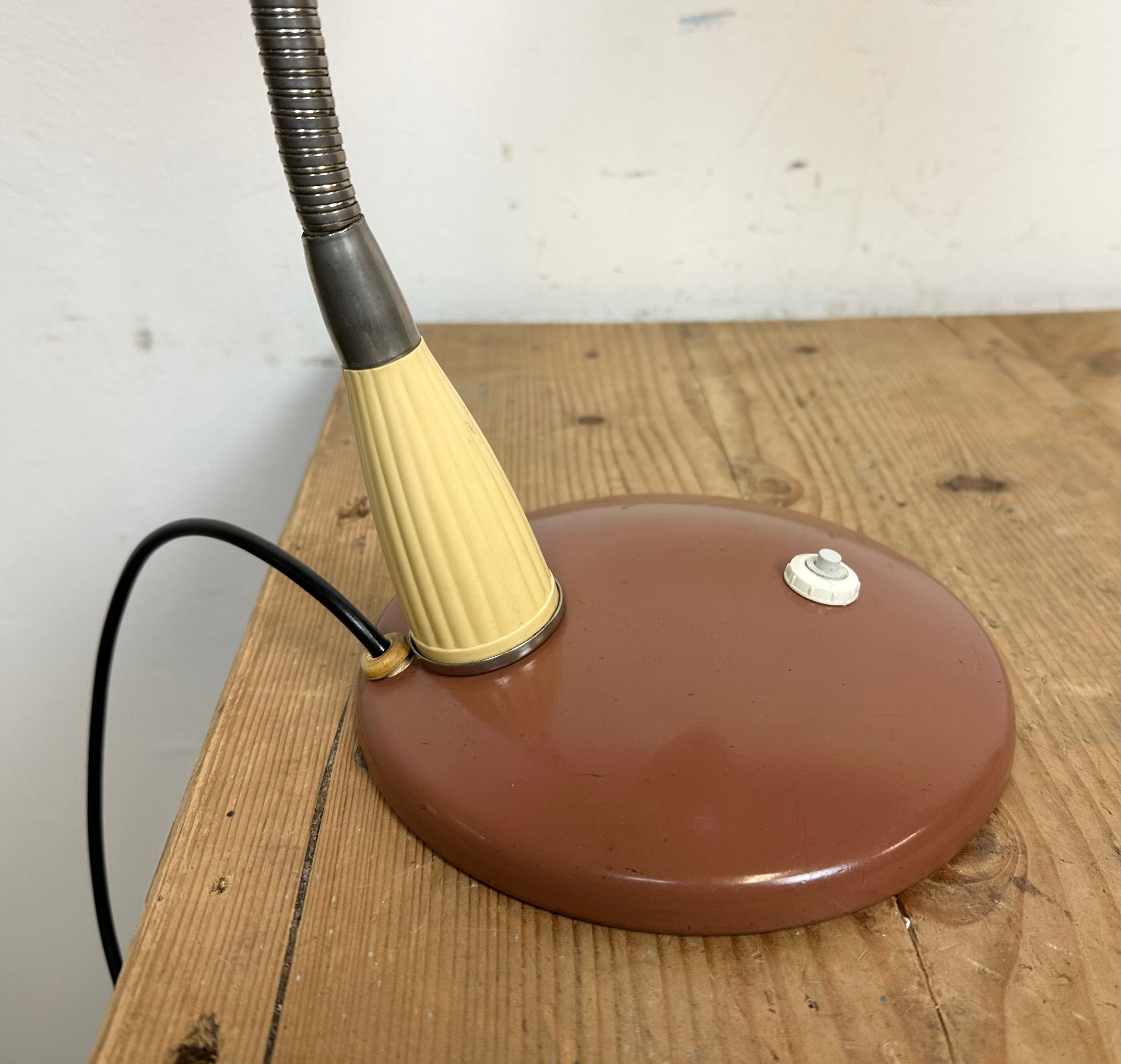 Vintage Industrial Gooseneck Table Lamp, 1960s