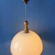Vintage white wooden Steinhauer suspension, pendant lamp in plexiglass.