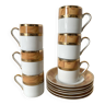 Tasses espresso en porcelaine et dorure or 24 carats