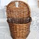 Vintage dark wicker wall basket