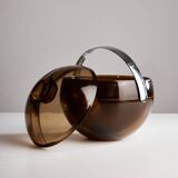 Glacière en forme de boule fumée par Paolo Tilche pour Guzzini, Italie, années 1980