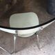 2  chaises en formica vert d'eau, 1970