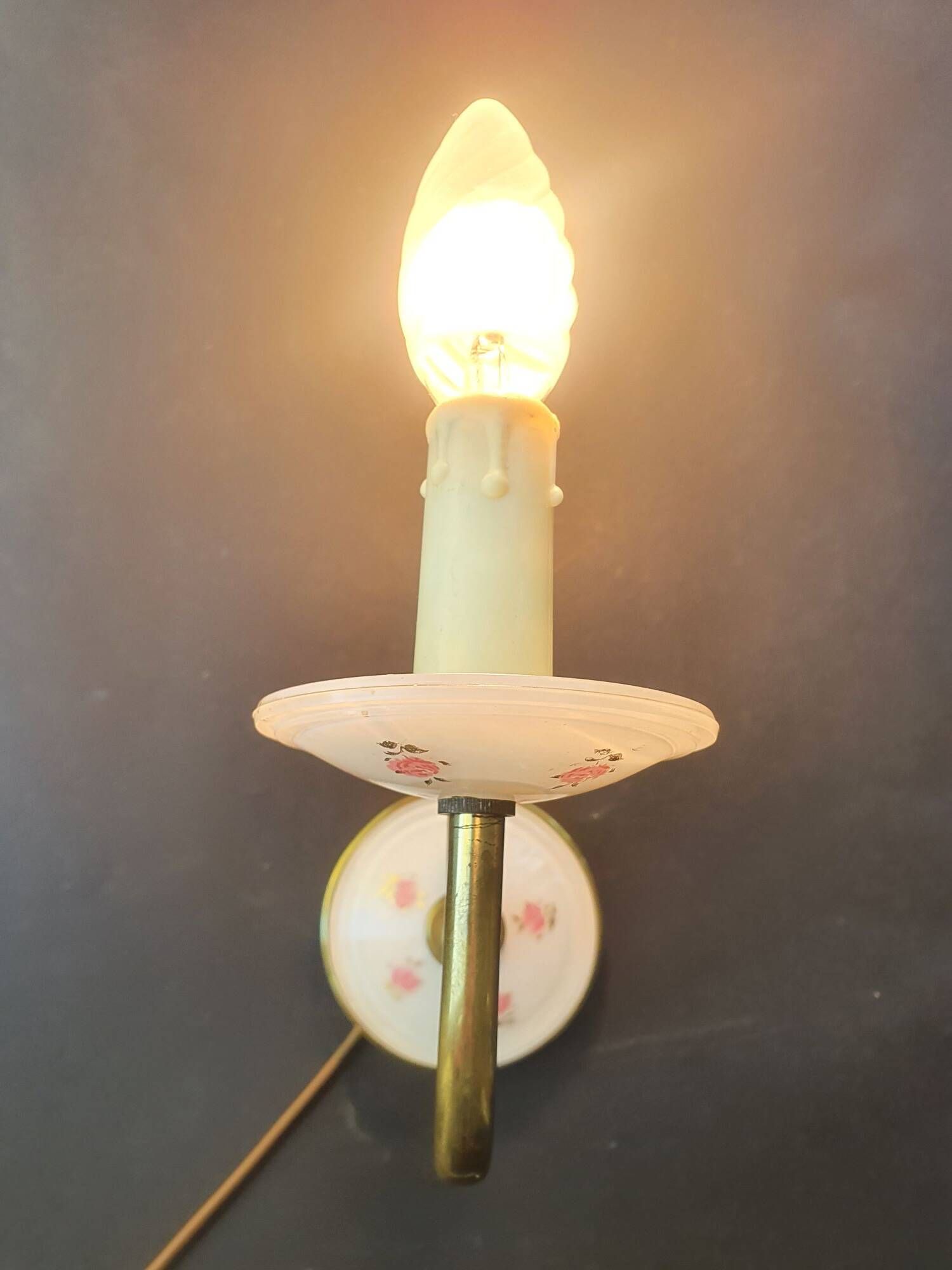 Pair of vintage wall candle holders