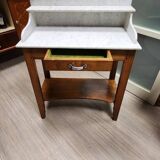 Old dressing table in wood and marble
