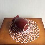 Old dark red ceramic pitcher jug