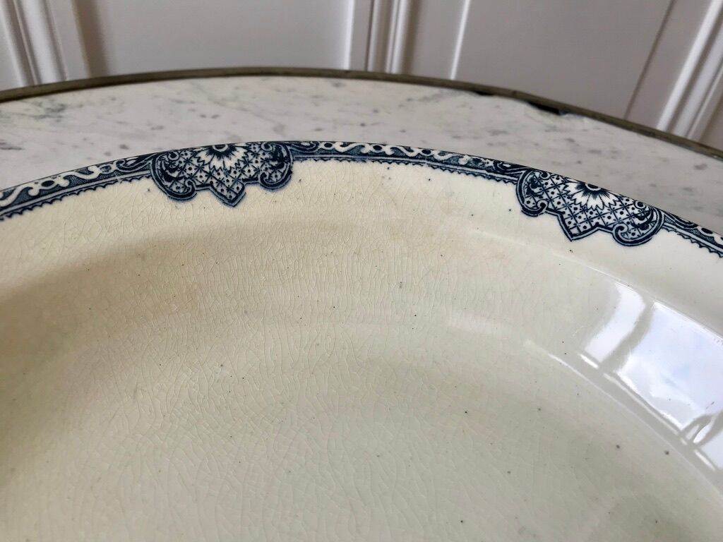 Salad bowl / hollow dish terre de fer salins model jumièges late nineteenth