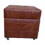 Pouf leather chest