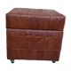 Pouf coffre cuir
