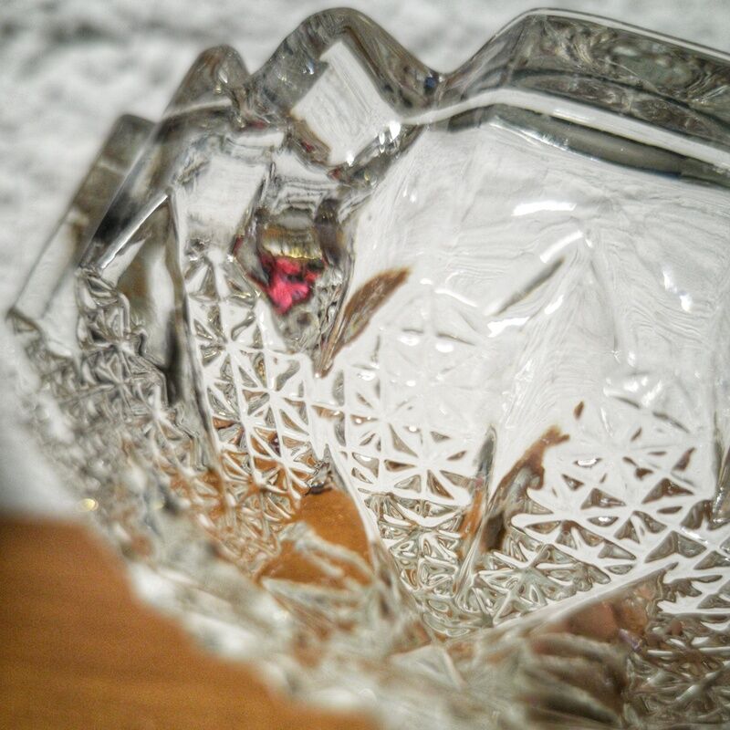 Cut crystal ashtray
