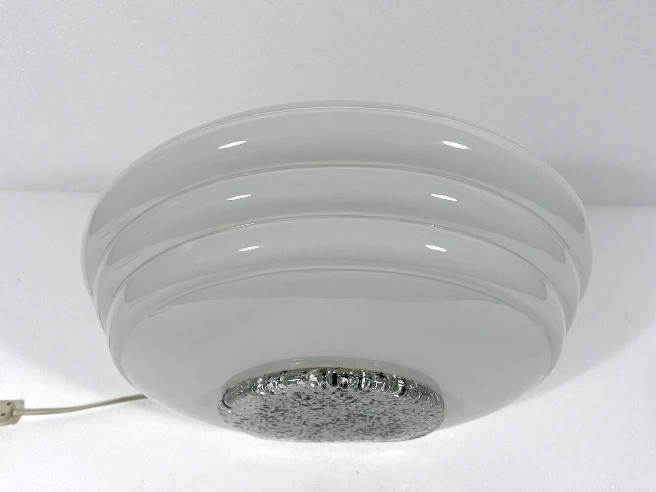 Large glass table lamp  1970’s