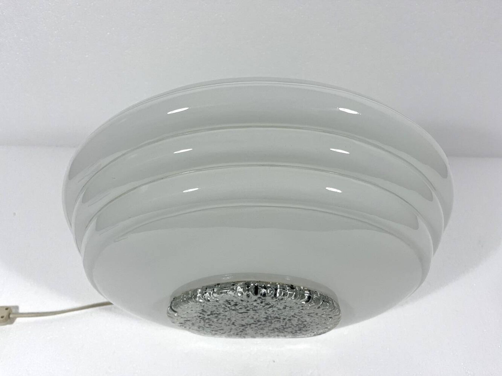 Lampe de table en verre, années 1970