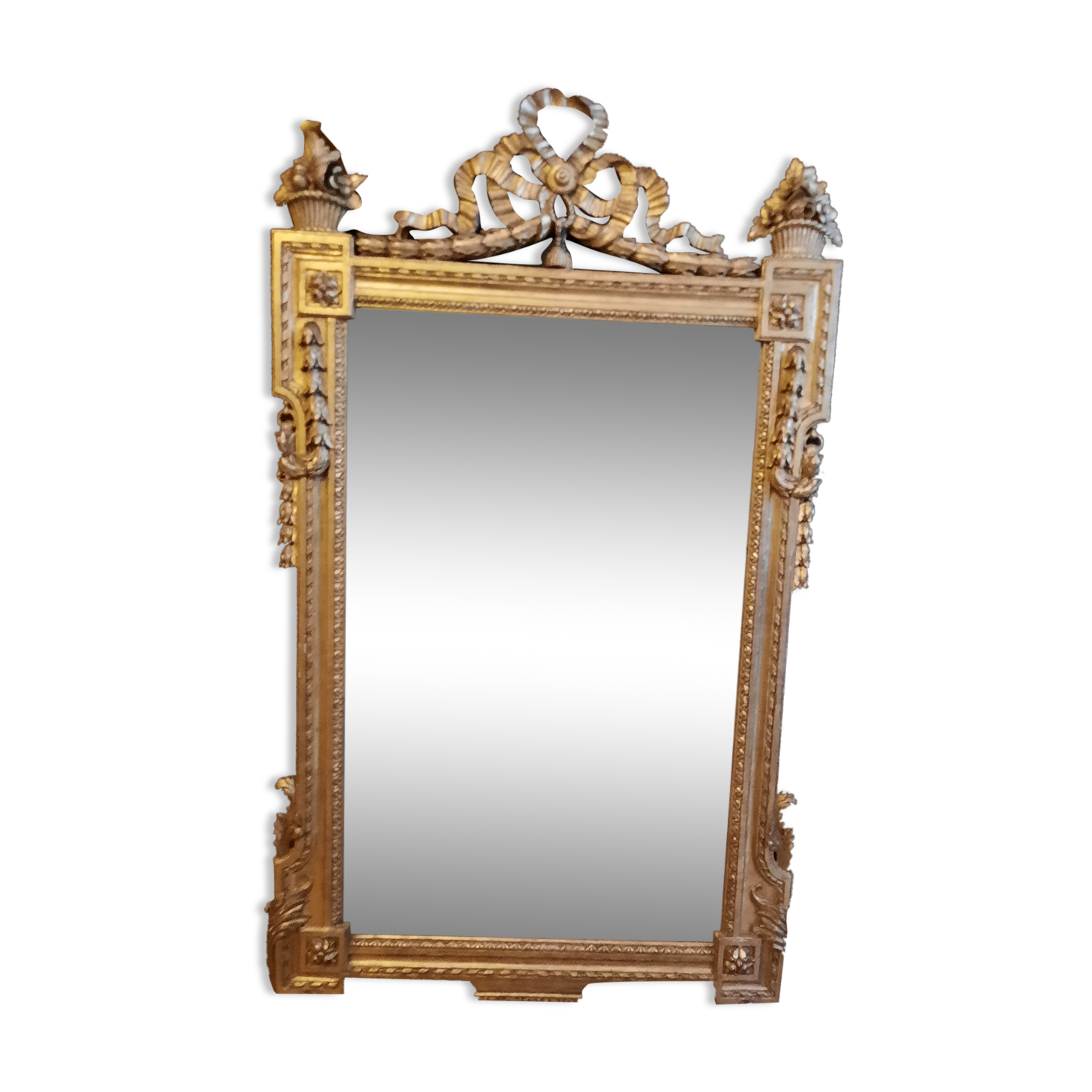 Louis XVI style gilded mirror