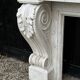 Charles x style fireplace in carrara marble, circa 1880