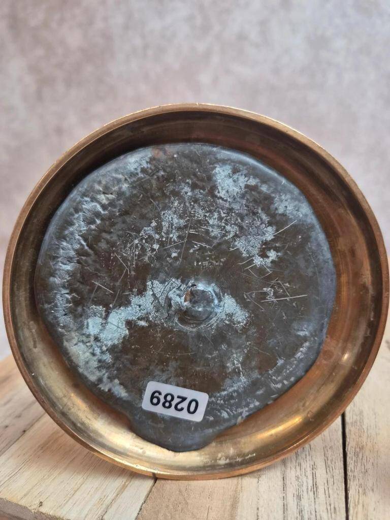 Pair of antique weighted brass candlesticks – neoclassical style