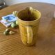 Vintage yellow glazed stoneware jug