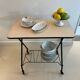 Metal serving trolley