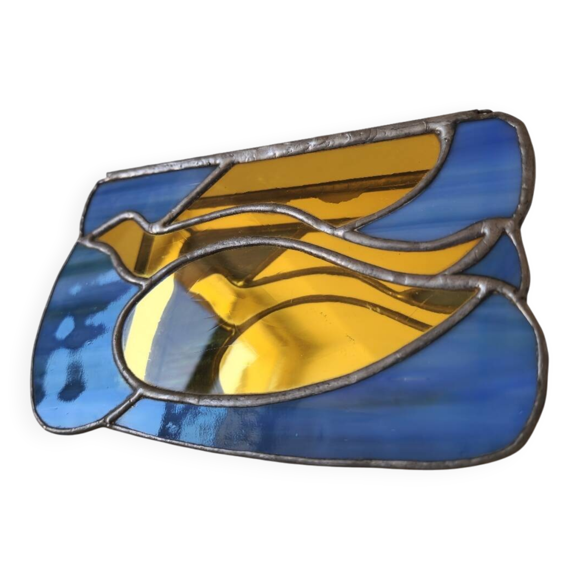 1950s stained glass jewelry box