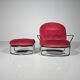 Pink velvet and chrome chaise longue Carlo de Carli for Cinova