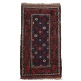 Antique Asian wool rug, large knot, 180 x 95 cm, original