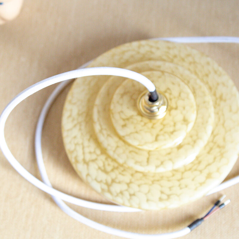 Suspension glass of yellow Clichy