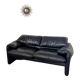 Maralunga sofa designer Vico MAGISTRETTI cassina in vintage midnight blue leather