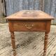 Antique cherry farmhouse table with 2 drawers and 1 pull-out