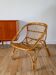 Shell armchair in rattan and bamboo, early 20th century
