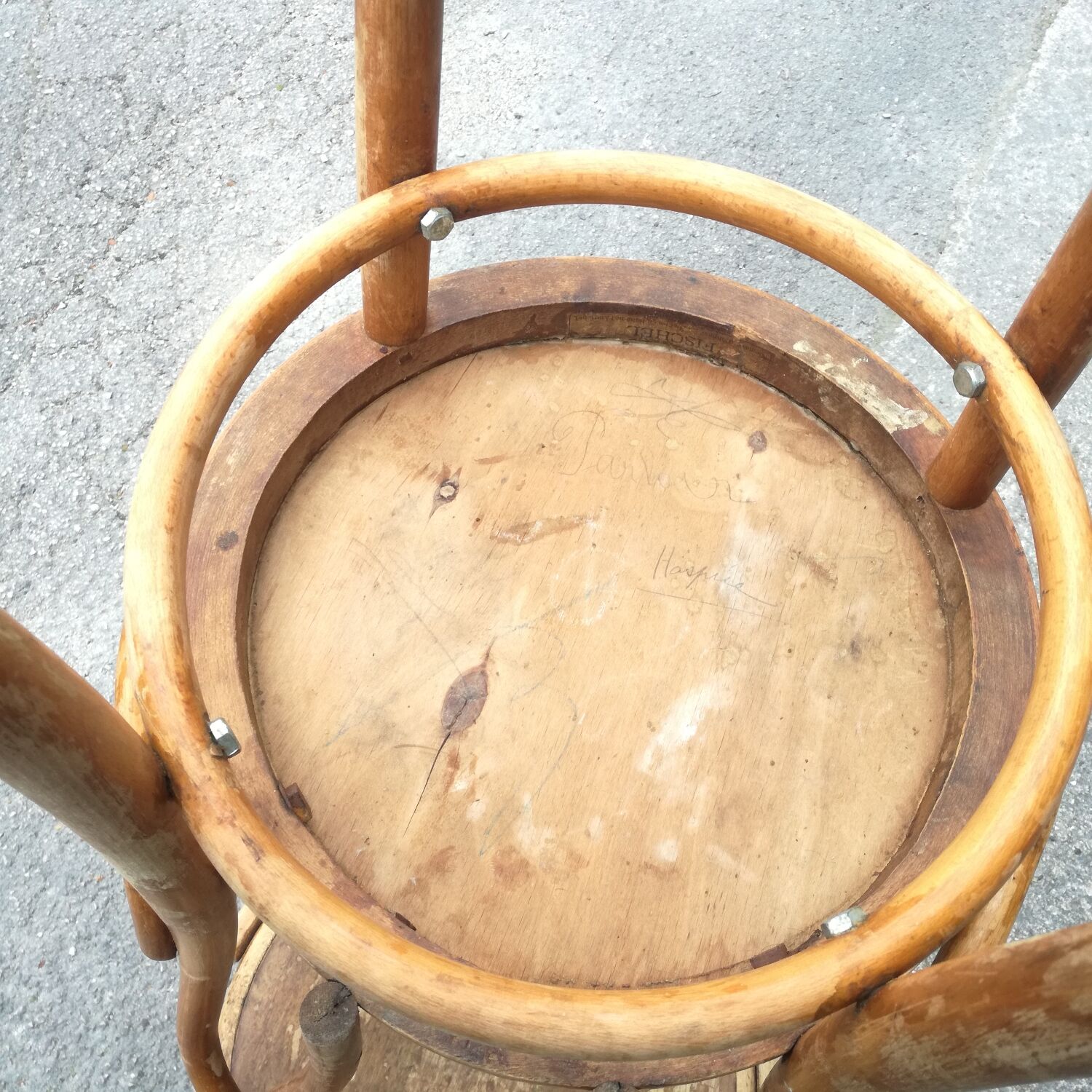 Stripped fischel bistro chairs, set of 2